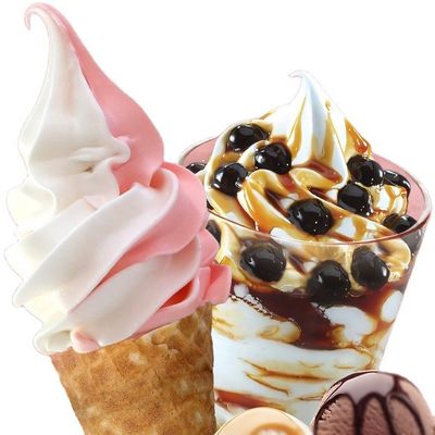 Crema in polvere di gelato morbido con durata di 24 mesi e 5% di Brix