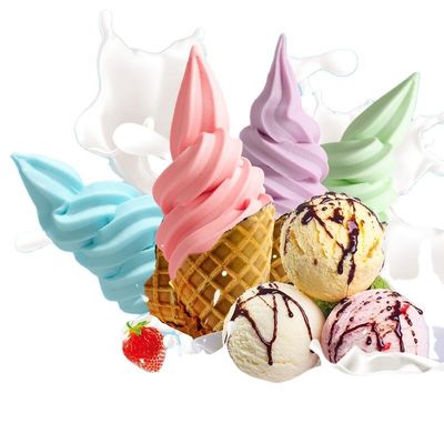 Delizioso gelato in polvere morbido pre-miscelato in giallo o crema con lunga durata di conservazione